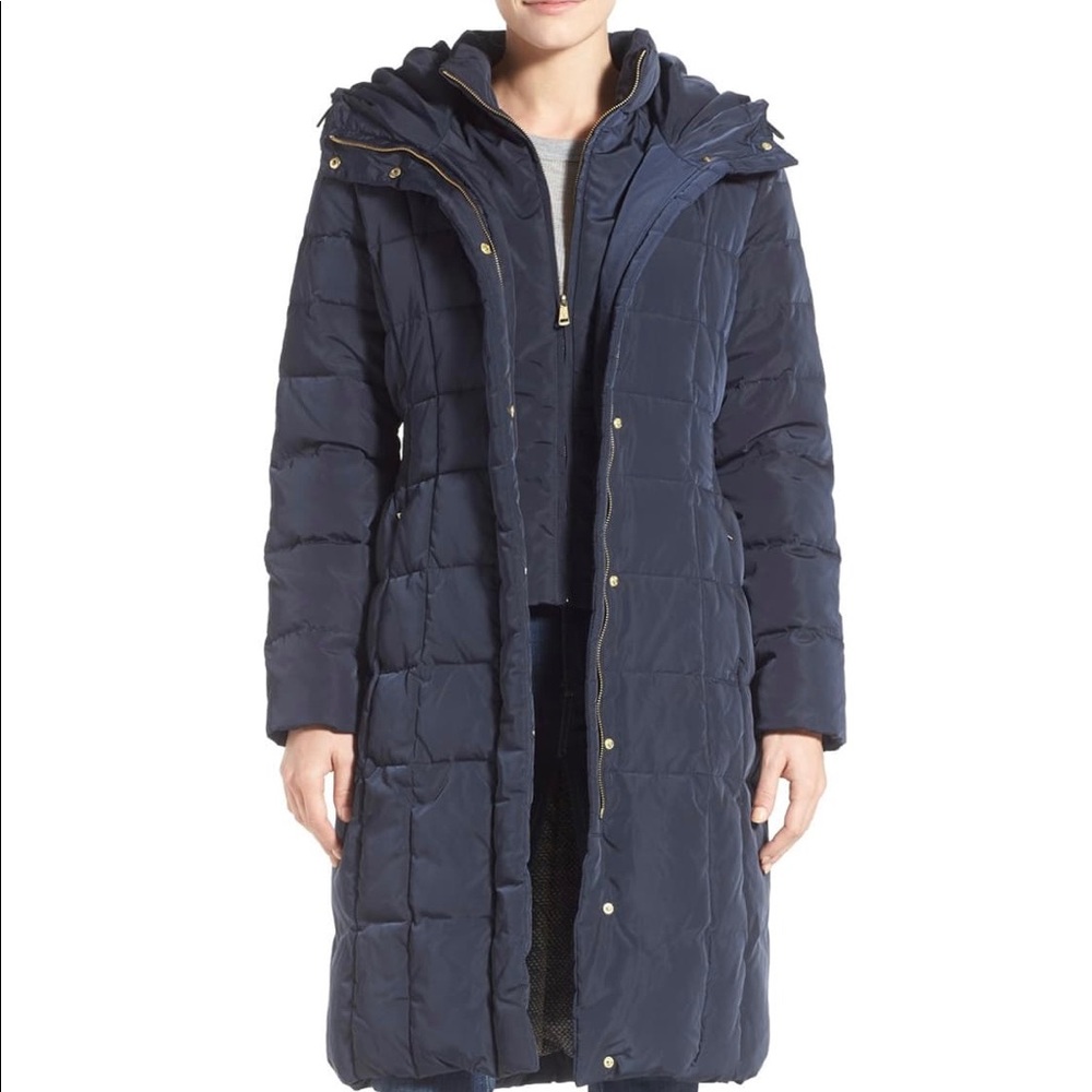 Cole Haan Bib insert down coat